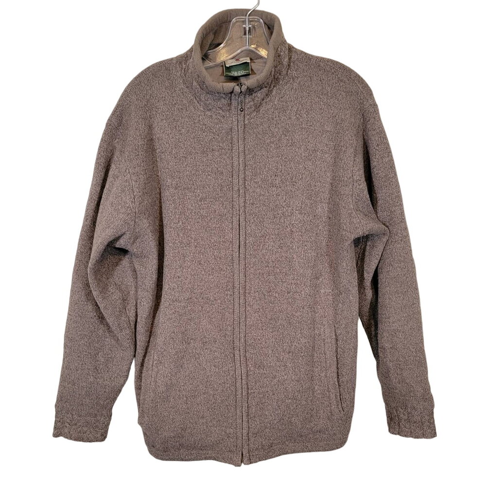 Carraig Donn Women's 100% Pure New Wool Full Zip Jacket SZ Large Made in Ireland
